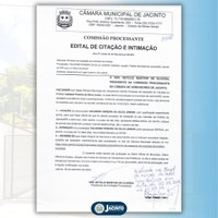 Edital de Citação e Intimação do processado, Sr. Valdenir Pereira da Silva Junior, Prefeito Municipal de Jacinto/MG